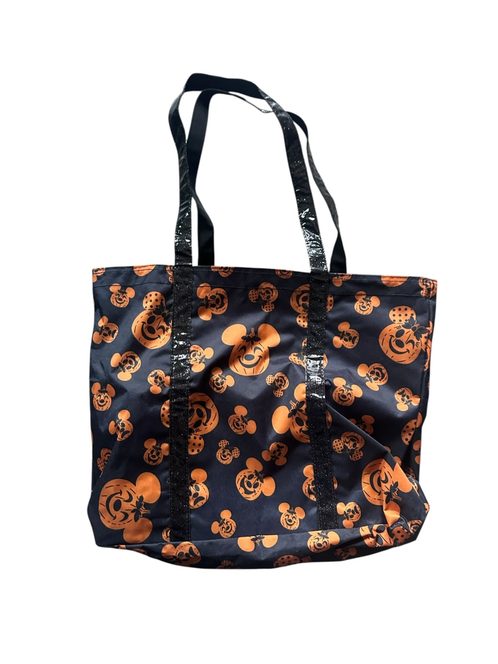 Disney Parks Mickey and Minnie Mouse Jack-O'-Lantern Halloween Tote Bag